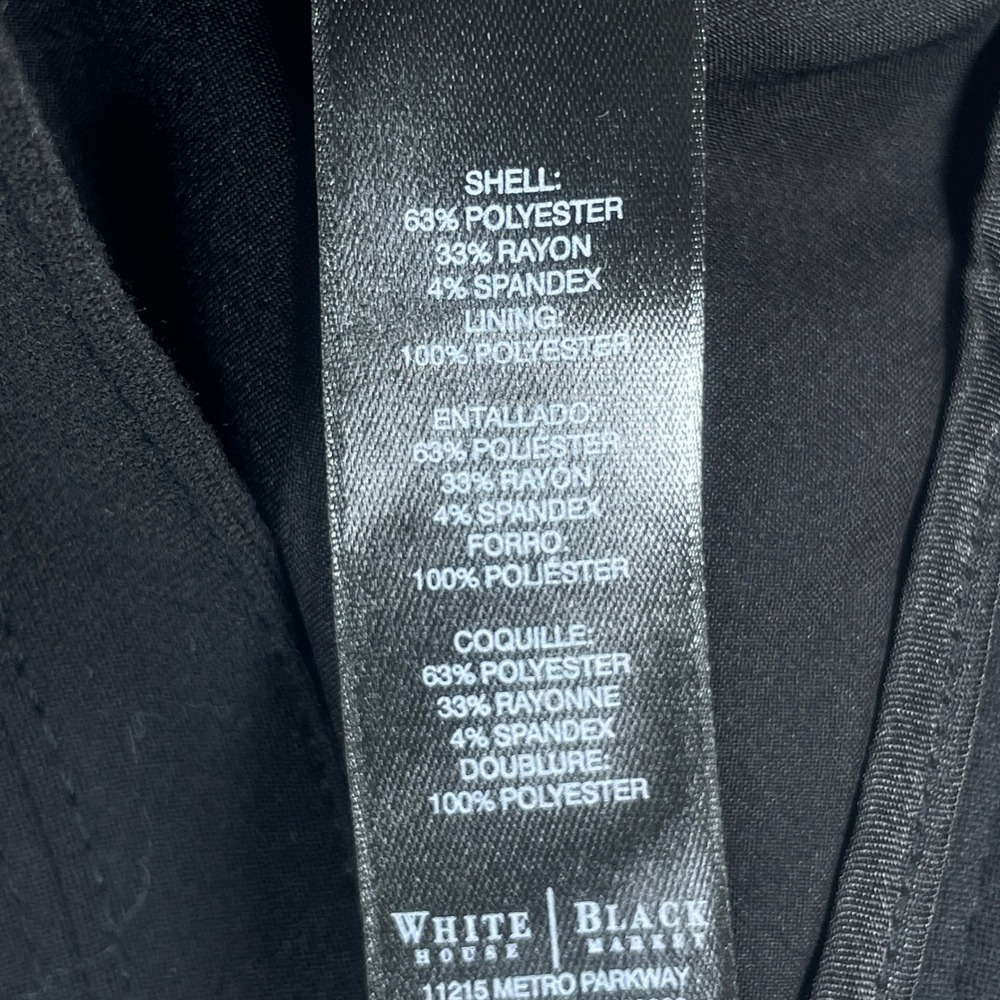 White House Black Market Black Peplum Back Pencil Skirt Size 8 Workwear Business - Picture 2 of 11